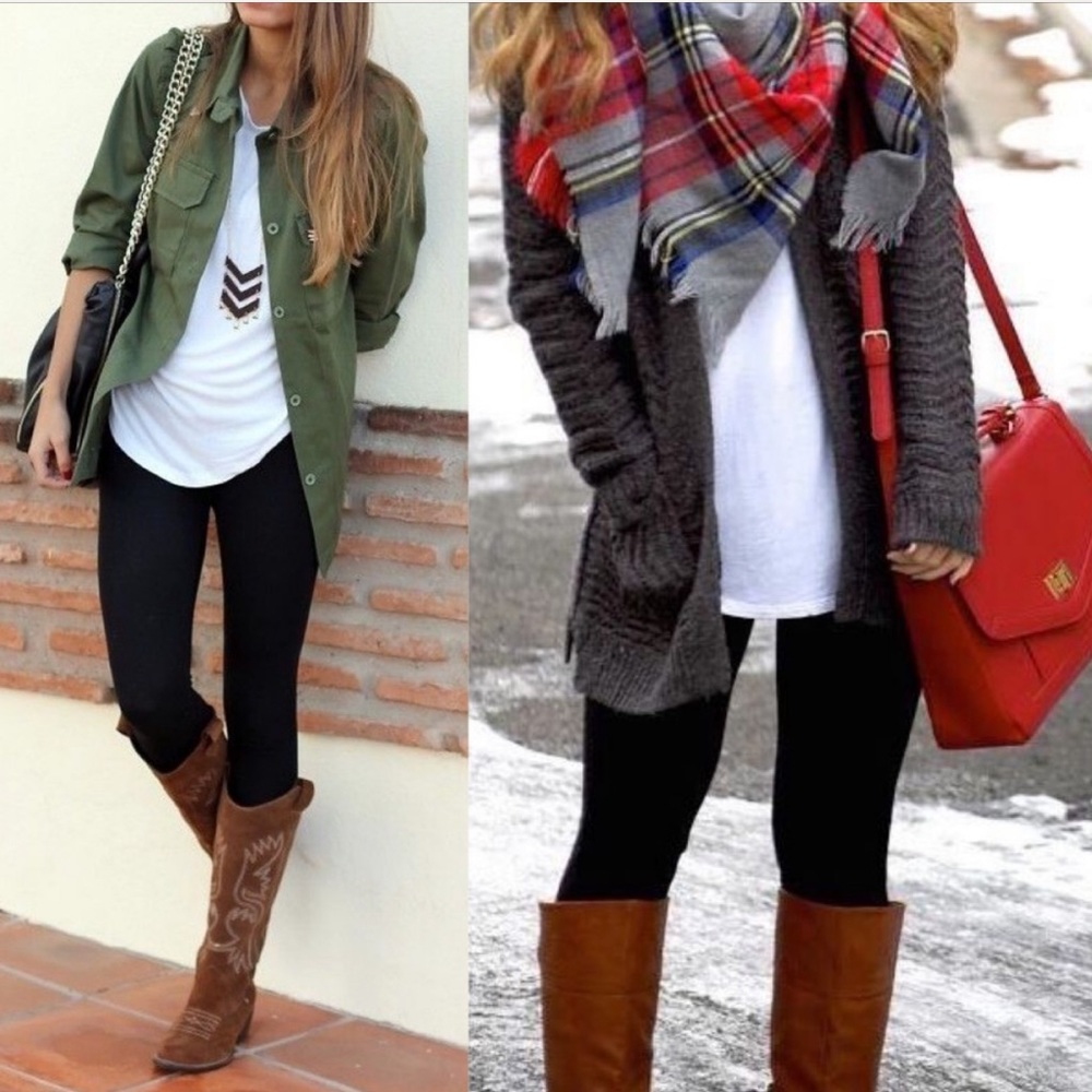 ‼️SOLD‼️Tummy Control Fleece Lined Leggings - Picture 2 of 2